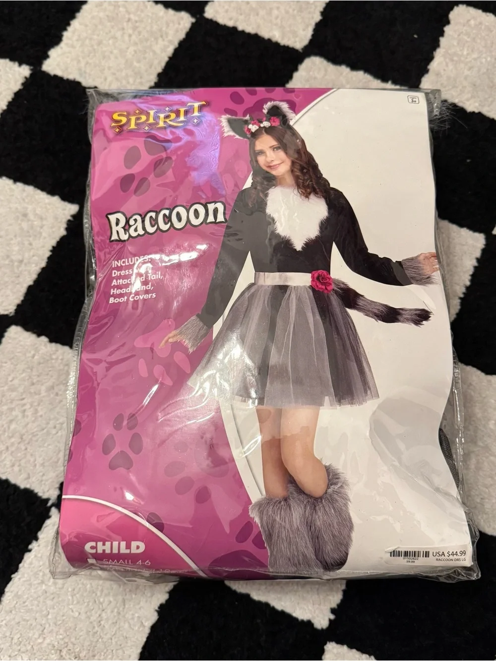 Spirit Raccoon Dress Kids Costume Size Large